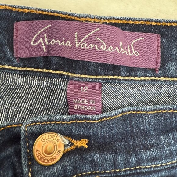Gloria Vanderbilt Amanda Womens Size 12 Tapered Leg Dark Wash Denim Jeans - Picture 4 of 11